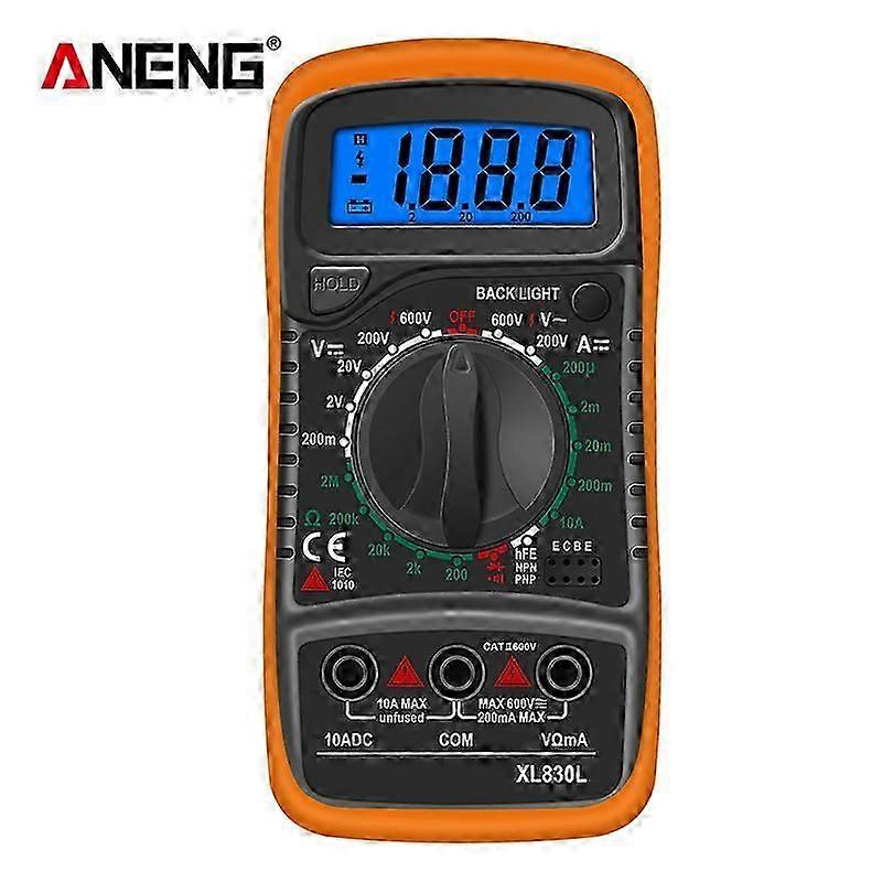 XL830L Digital Multimeter 2000 Counts Mini MultimeterTransistor Voltmeter Ammeter with Backlit LCD Display