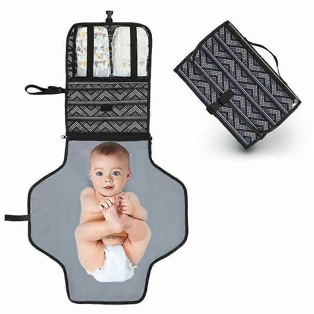 Portable Changing Mat - Changing Station For On The Go - Fully Padded - Removable & Wipeable Mat - Gift For Baby Shower - FFY