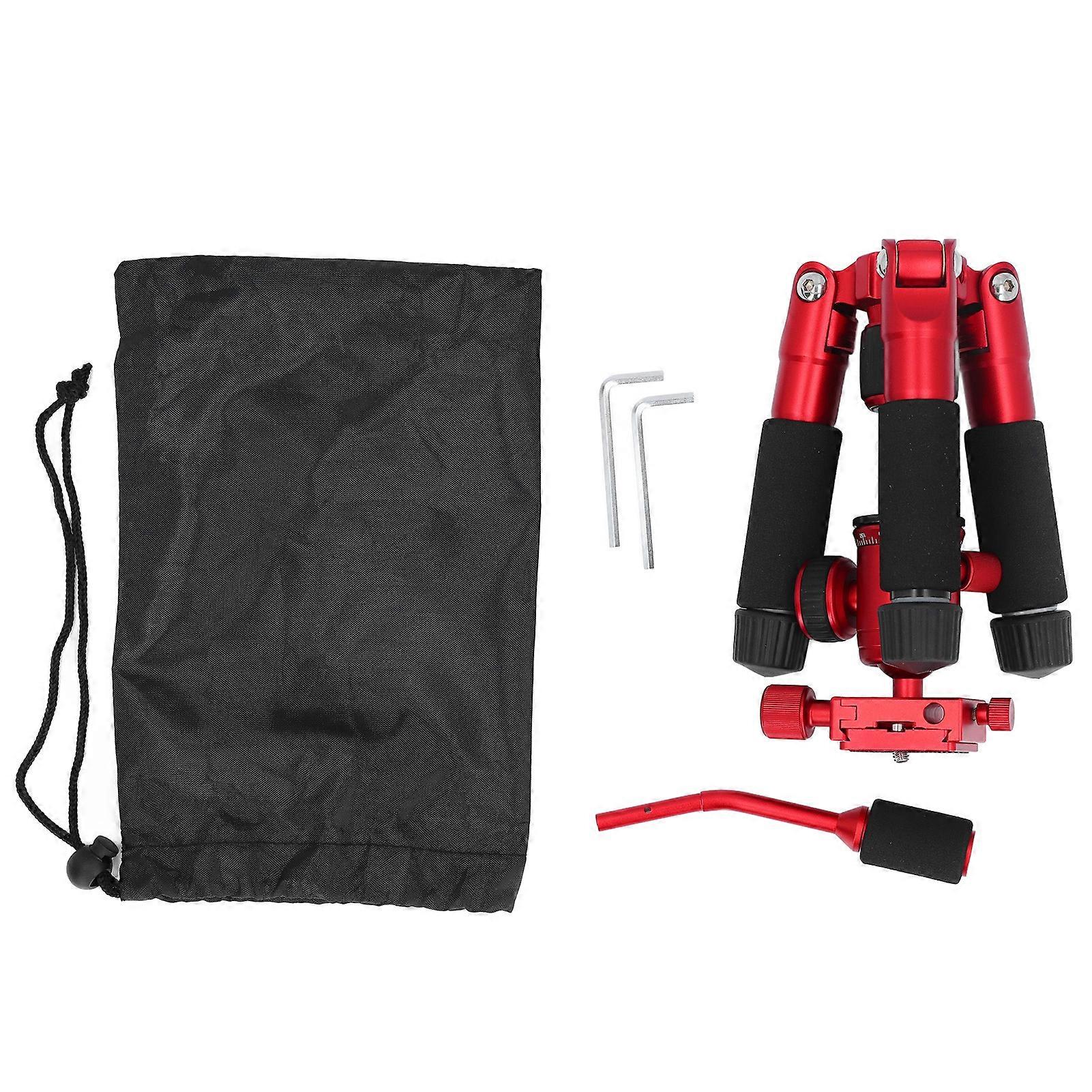 Portable Mini Tripod Desktop Tabletop 5 Section with Level Quick Mount Plate 1/4in Thread for Live Streaming