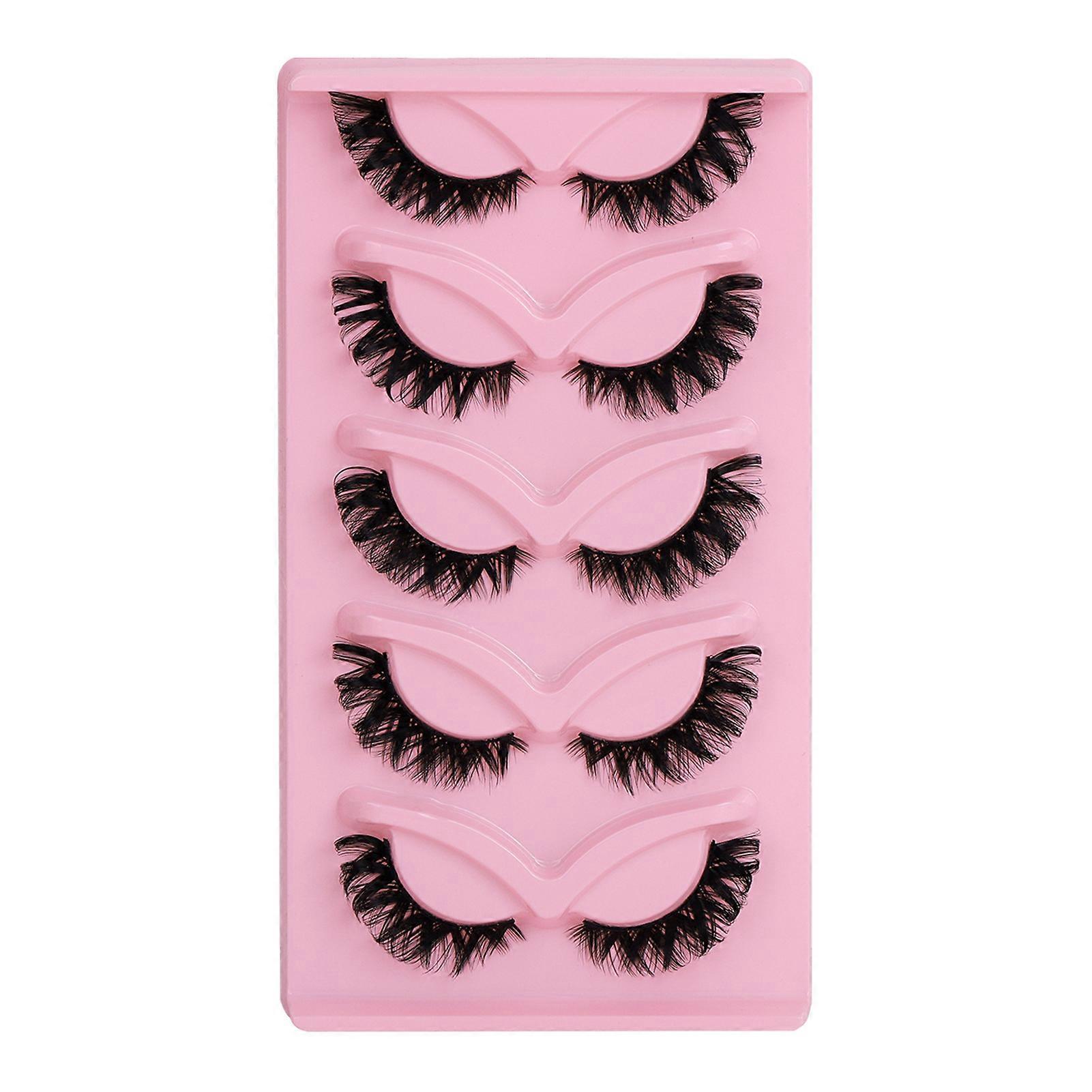 5/10 paires de faux cils monobloc Multi-style DIY faux cils