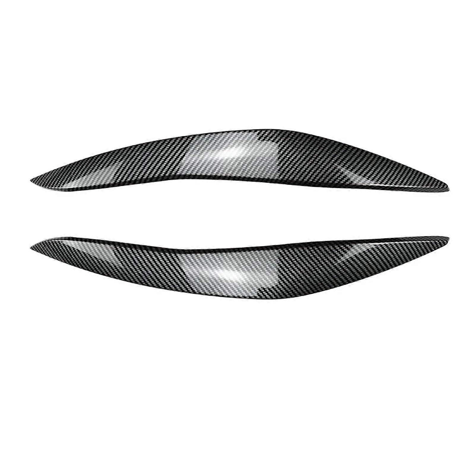 Headlamp Eyebrows Stickers Compatible for BMW 5 Series F10 F11 in 20112014(Carbon Fibre Grain)