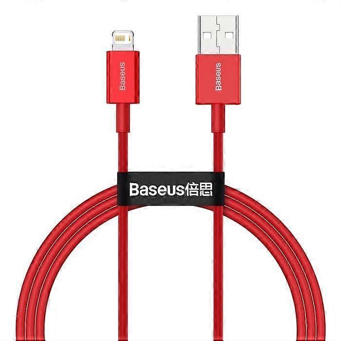Cable de datos de carga rápida BASEUS 1m 2.4A compatible con iPhone,Rojo
