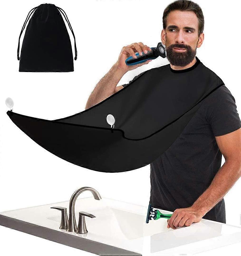 Beard Bib Adjustable Beard Shaving Apron Cloth with Suction Cups Beard Shaping Tool