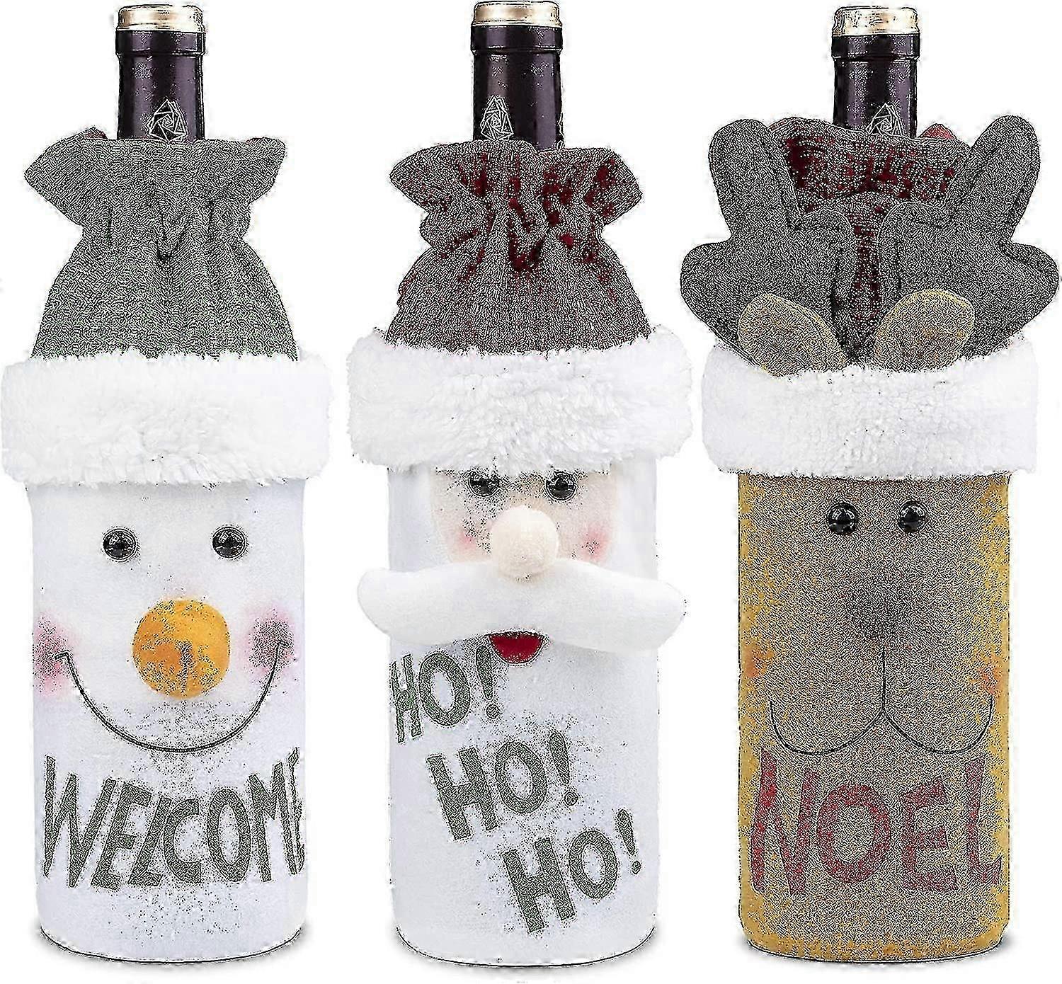 3stk julevinflaskedæksler, håndlavet fest indretning