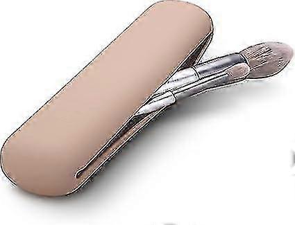 Fashion Portable Silicone Makeup Brush Bag Soft Stylish Travel Makeup Brush Holder Khaki