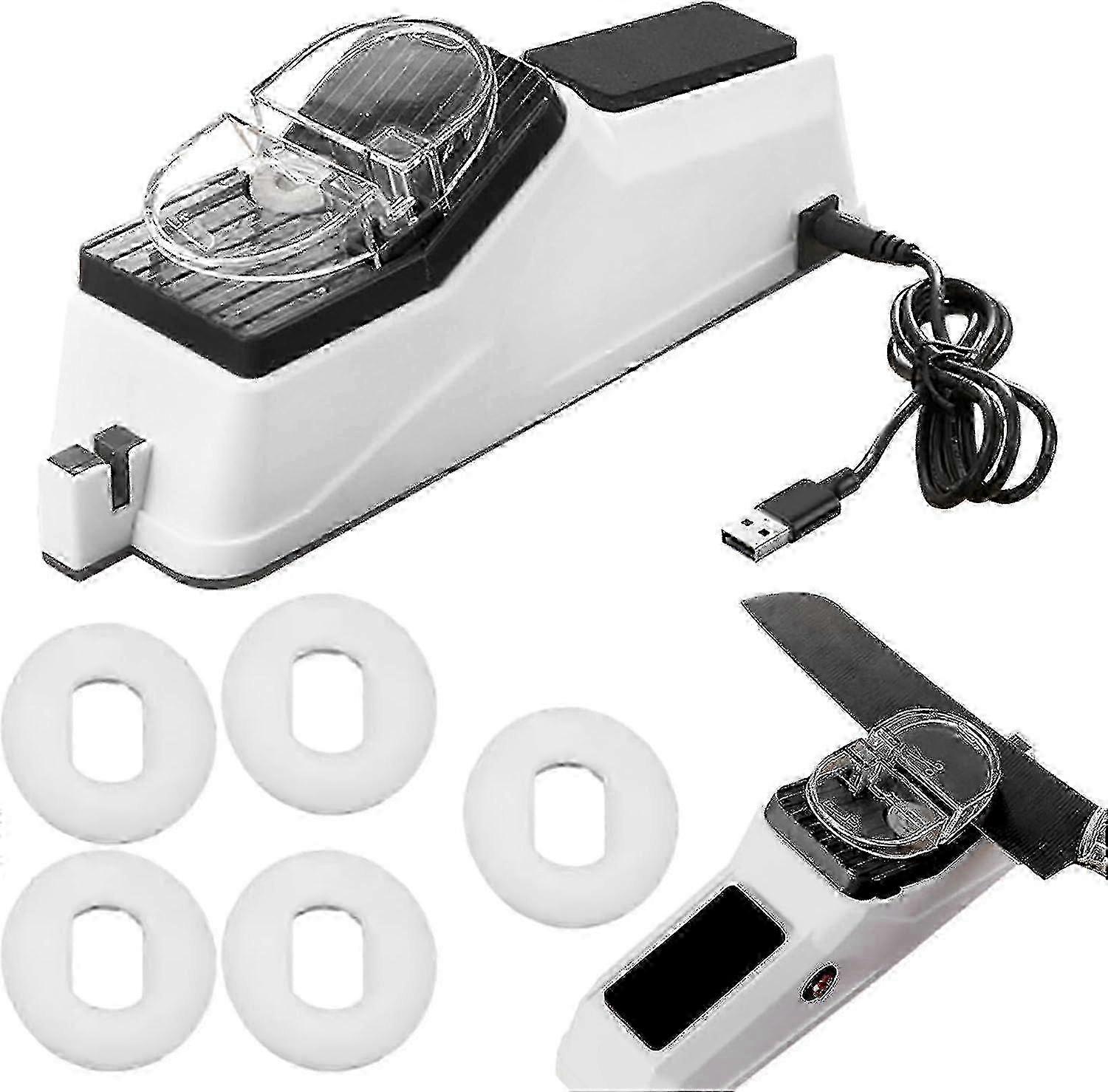 5-Second Electric Knife Sharpener Dual Mode with Non-Slip Base
