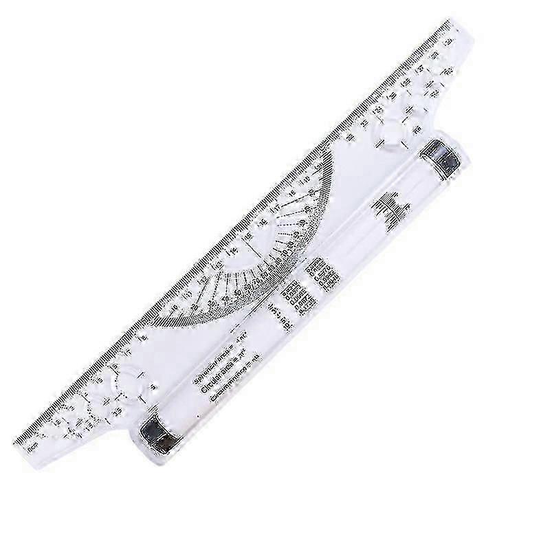 Parallel Ruler Multipurpose Ruler Balancing Scale Metric Parallel Drafting Drawing Rolling Ruler(1pc, White)