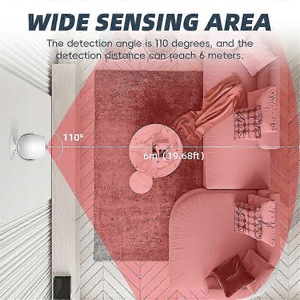Tuya Wifi Sound and Light Infrared Alarm Human Body Induction Detector Anti-Theft Alarm Infrared Detector Remote Control