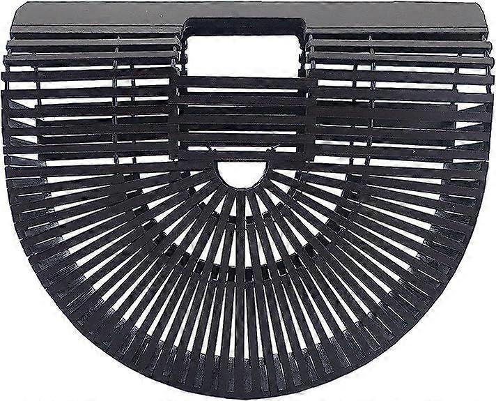 Women's Bamboo Handbag Handmade Tote, Black