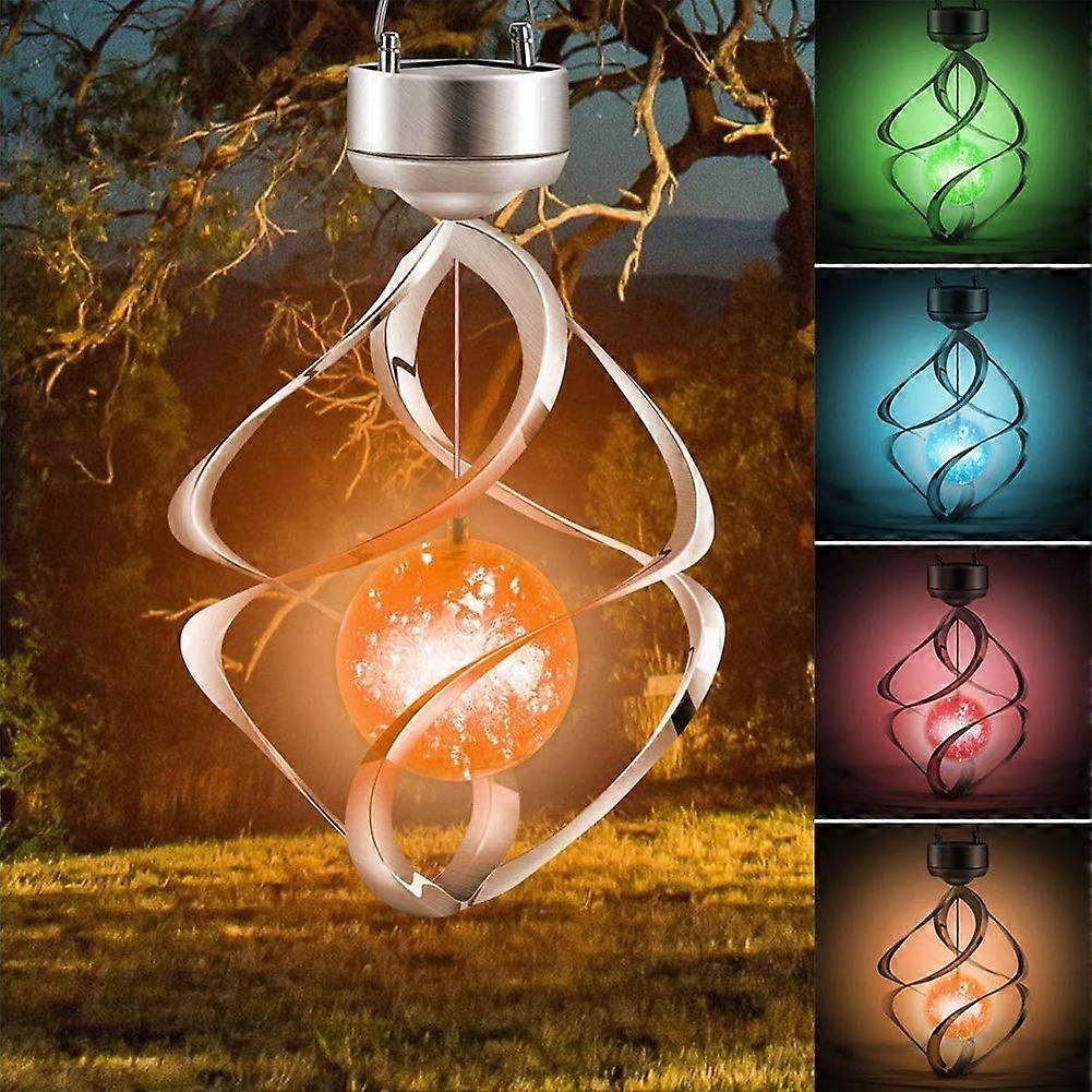 LED Color Changing Solar Hanging Light Wind Chimes Light Lamp Outdoor Decoration