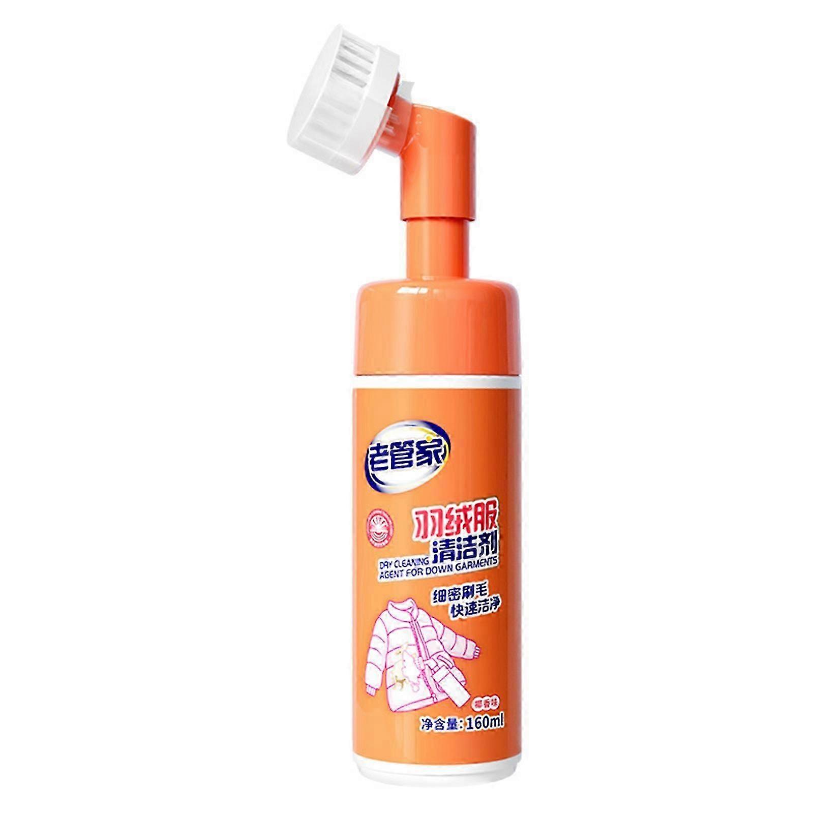 Down Jacket Cleaner Spray with Brush - Dry Cleaning Agents Stain Remover Mild Eraser Cleaning Agents for Clothes Carpet Wallpaper