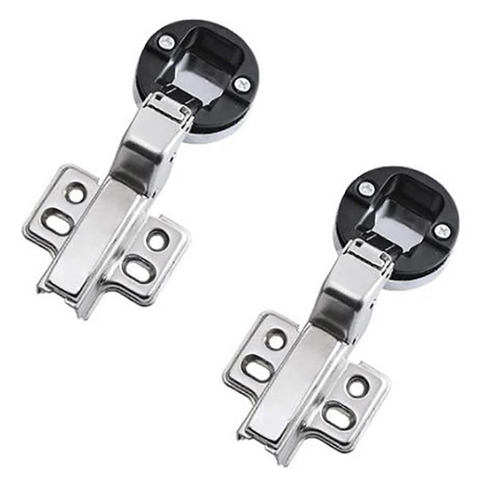 2 Pieces Cabinet Hinges, Stainless Steel Hidden Kitchen Hinges, Cabinet Suitable for Wardrobe (Color : Big BEND26MM)