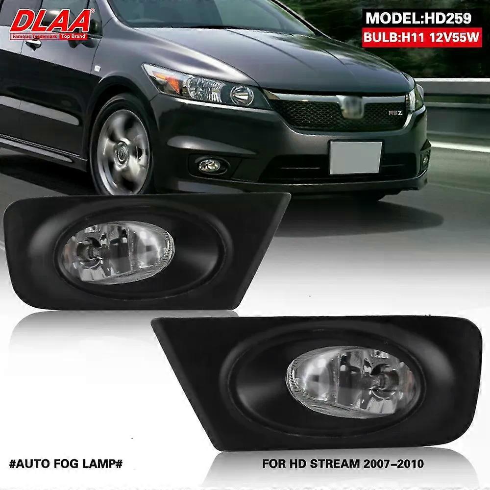 High qualityDLAA For Honda STREAM 2007 2008 2009 2010  Front Fog Lights Car Styling Spot Light Fog Lamps With Switch