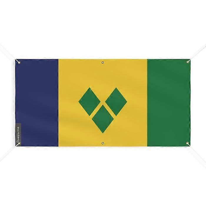 Banner - Saint Vincent and the Grenadines - 90x180cm - Polyester - 6 Eyelets - Rectangular