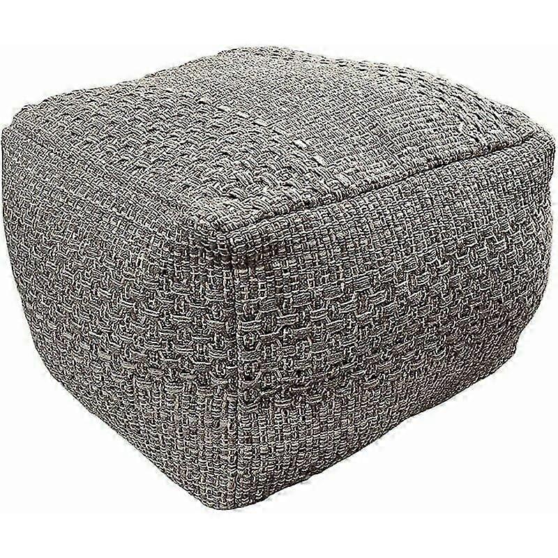 Housse de pouf, pouf non rembourr, tiss la main, tabouret de pied en coton tricot doux, repose-pieds en lin, coussin de sol carr, pouf non rempli pou