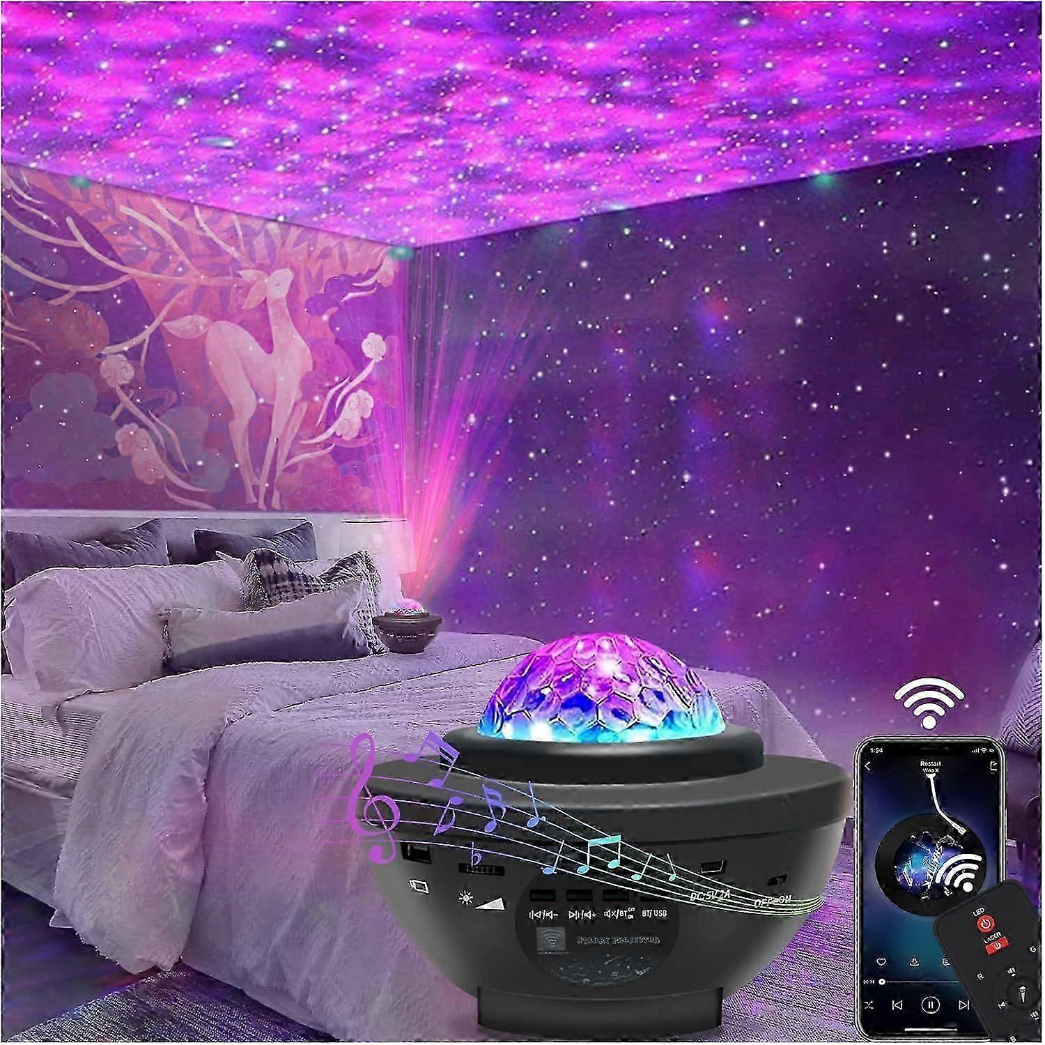 Star Projector  Light Projector with Bluetooth Speaker, Multiple Colors Dynamic