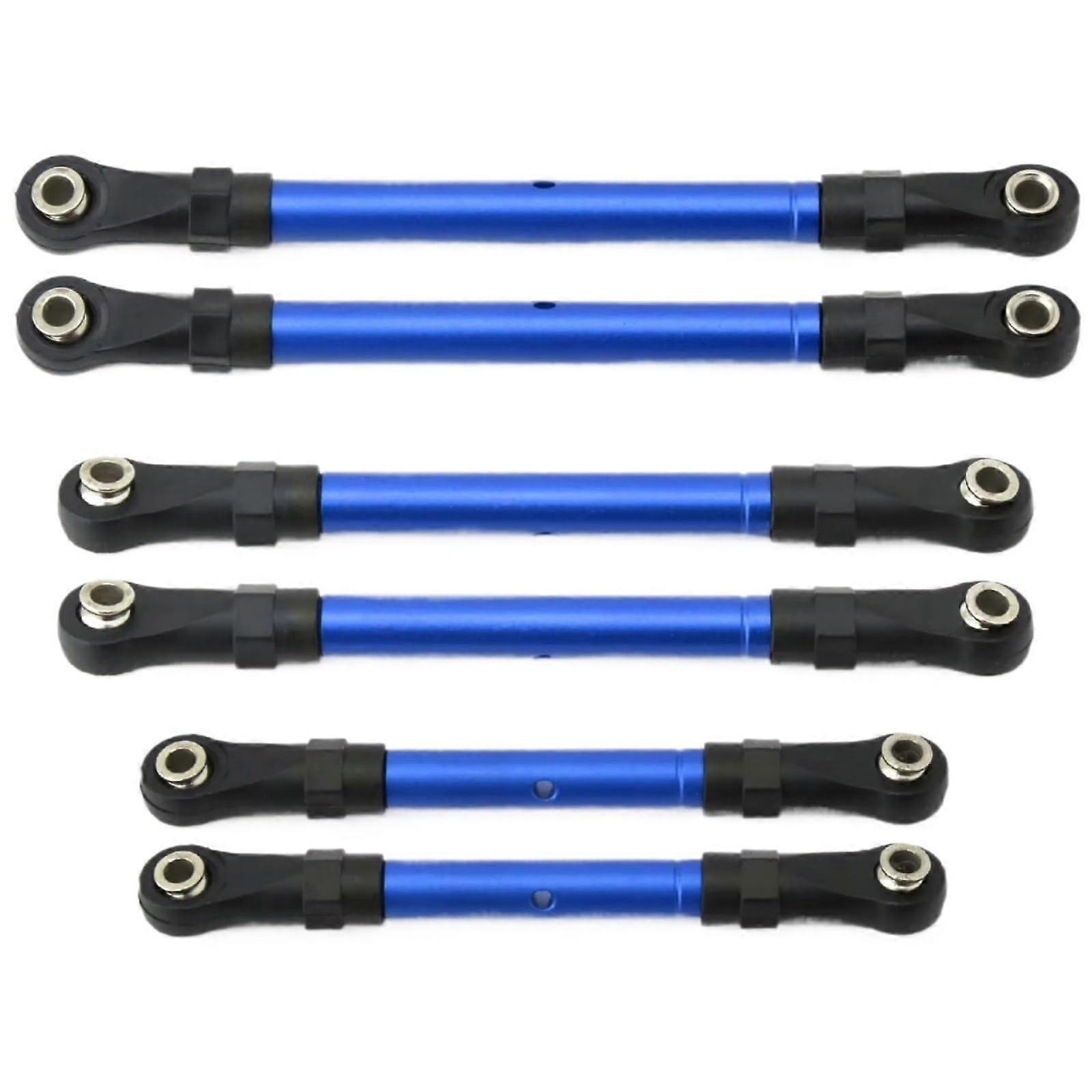 RC Car DIY Parts for Rustler for Stampede 4x4 1/10 Metal Turnbuckles Pull Rod Link Rod Steering Rod Set RC Car Upgrade Accessories(Blue)