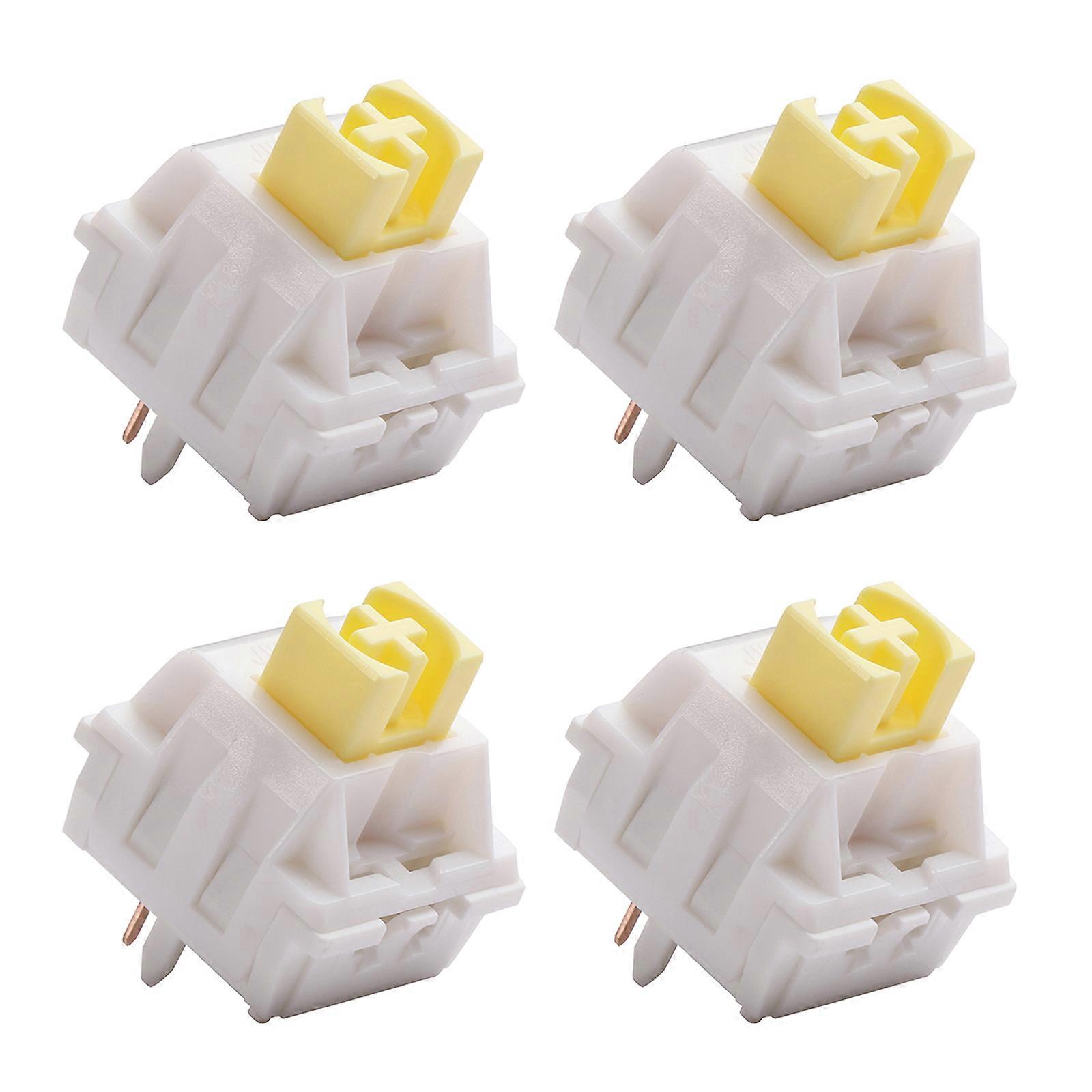JWICK Ginger Milk Linear Switch for Gaming MX Mechanical Keyboard Switches 5Pin Factory Lubed Gold-plated Spring Smooth 4