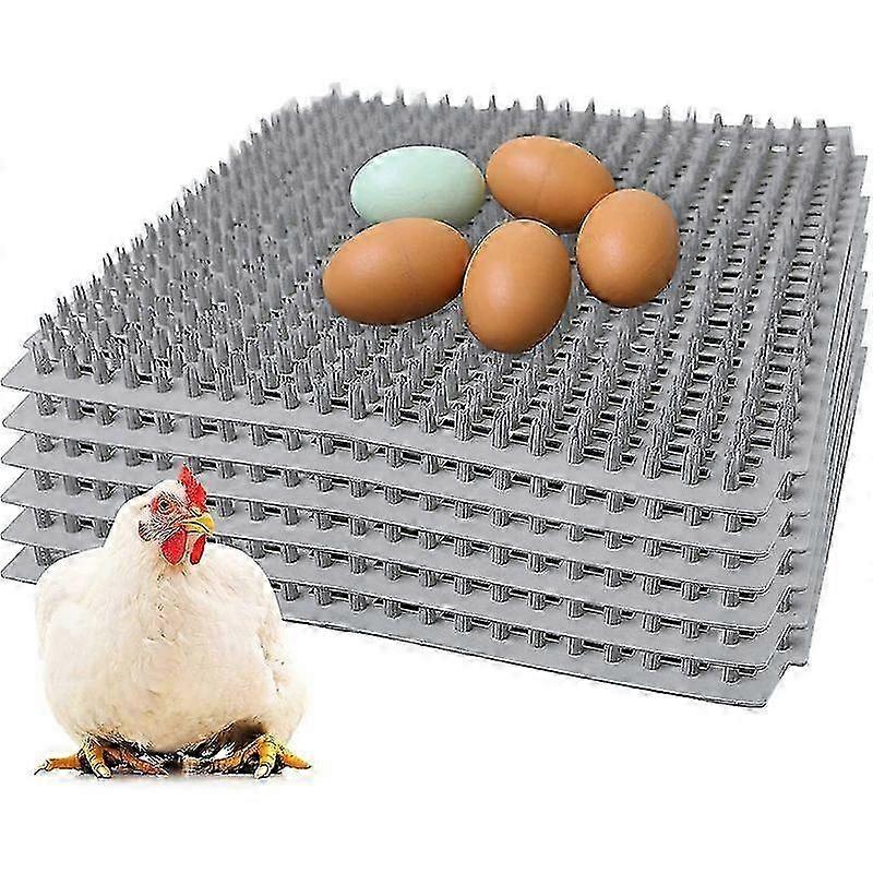 Reusable Chicken Nesting Pads, 6pcs Plastic Liners for Poultry Coop, Egg Laying Mats 35x29.5x2cm