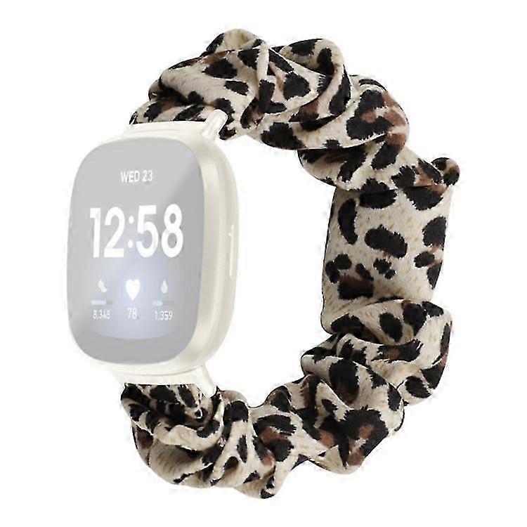 Compatible For Fitbit Versa 4 / Versa 3 / Sense 2 / Sense Elastic Scrunchie Watch Band Fabric Patter