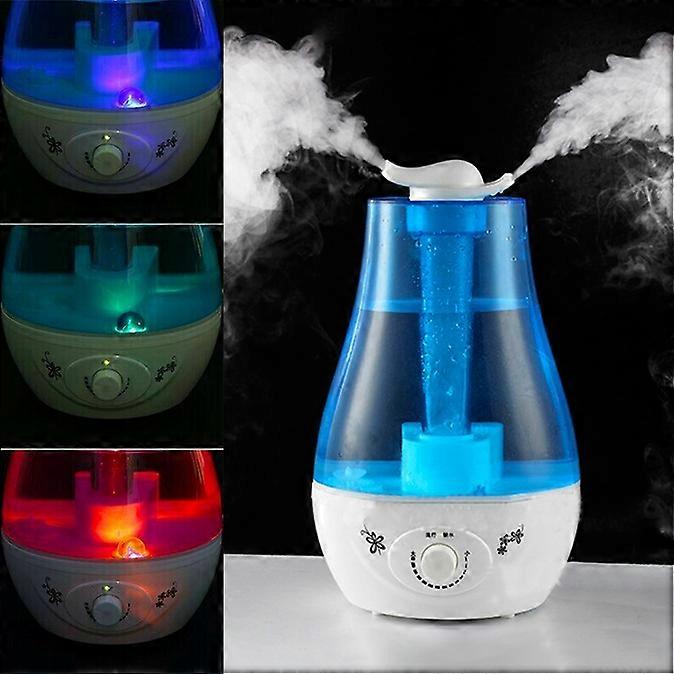 3L Double Nozzle Ultrasonic Air Humidifier Mist Diffuser with LED Night Light