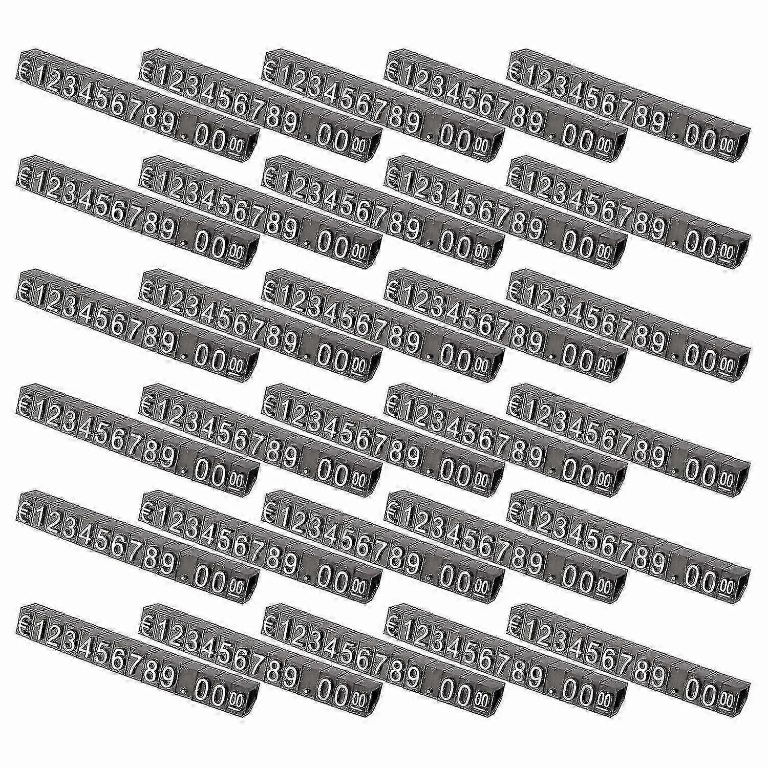 30sets Plastic Cubes Price Display Tags Adjustable Number Stand Frame Label Shop