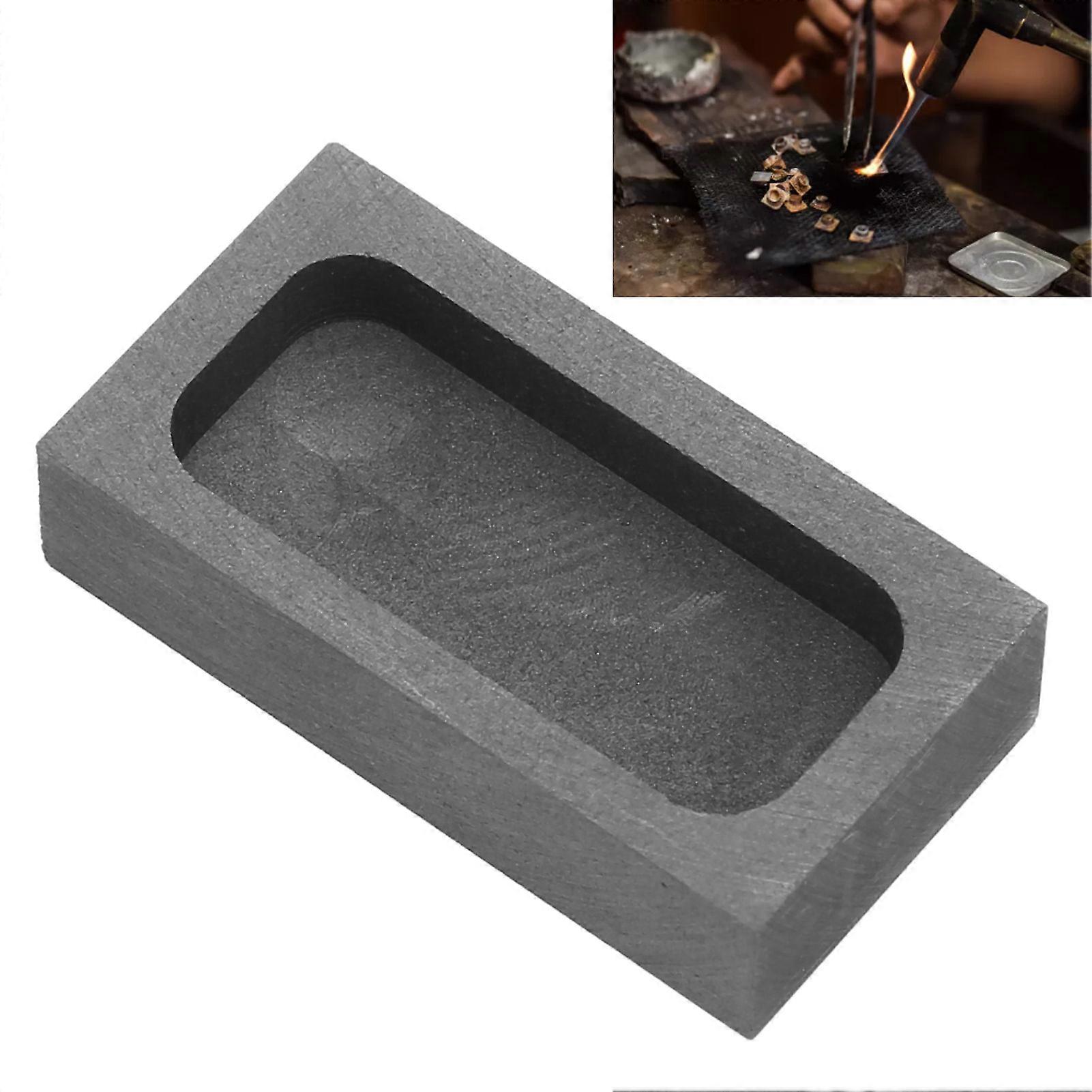 Graphite Ingot Mould Rectangular Metal Casting Mold Crucible Melting Refining Gold Silver Copper 