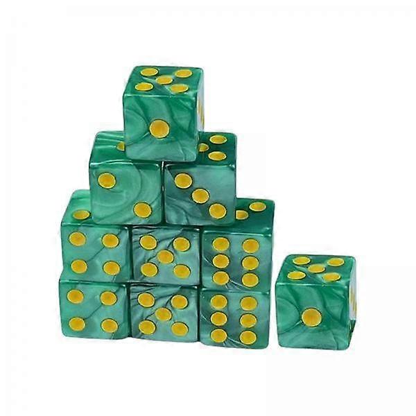 4x 10Pcs Dice Collection, 0.6inch Rounded Edge Game Tools, Acrylic Dice for