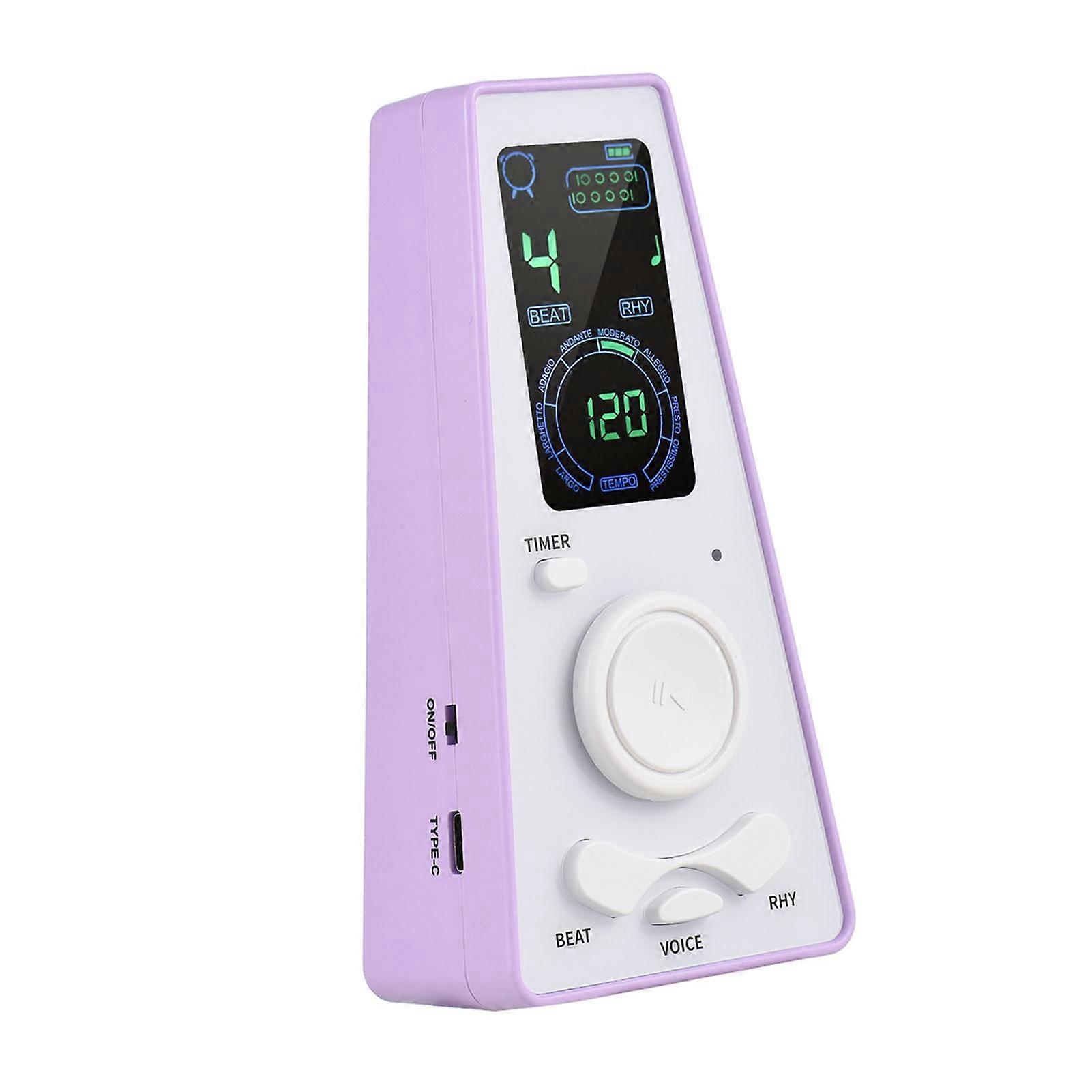 Electronic Digital Metronome with Timer Universal Electronic Metronome with Volume and Beat Speed Control, Battery or USB Cable Powered, for Guitar P