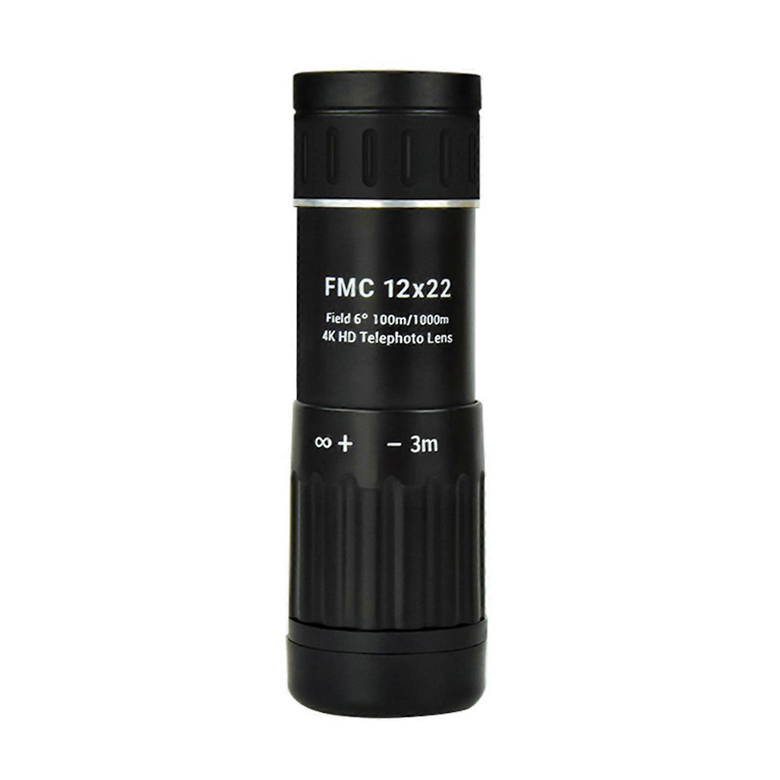 Small 12x Monocular Telescope with build In sight Reticle Precisions Optical Rangefinders Monocular for Outdoor Use