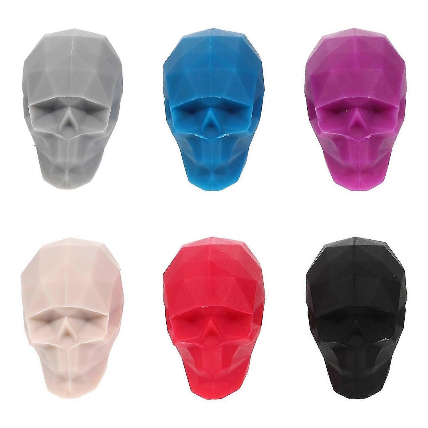 6 Pcs Present Labels Wine Glass Identifier Skull Wine Charms Crystal Magnetic Drink Markers Hallowee