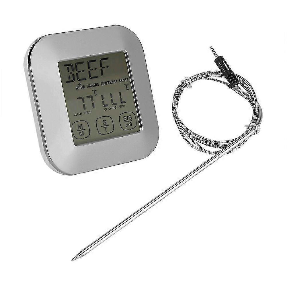 2025 Touch Screen Digital Cooking Thermomter Timer for BBQ Smoker Oven Sensor Probe