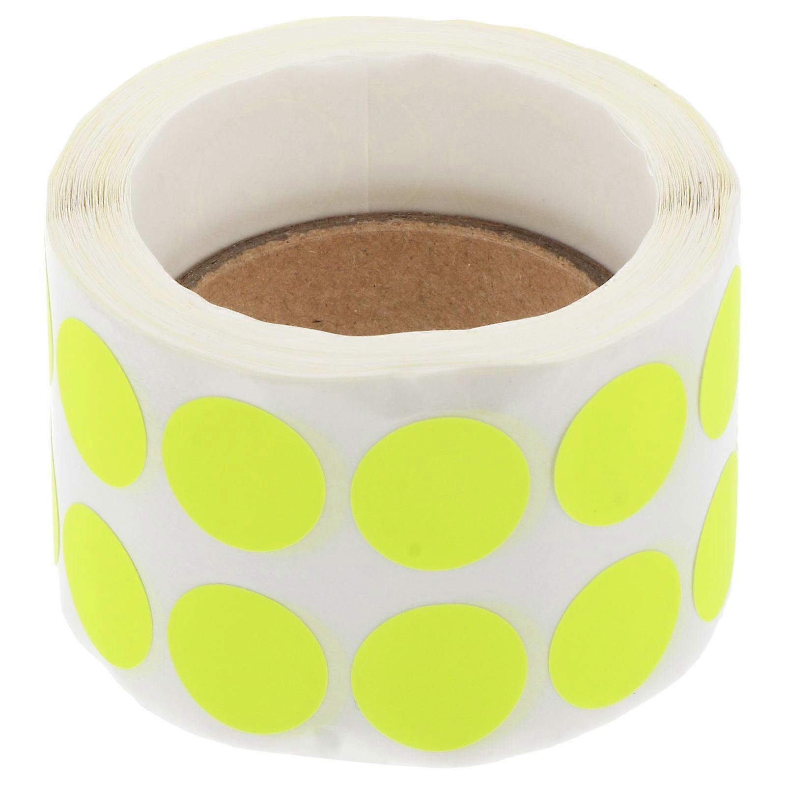 1 Roll of Self adhesive Fluorescent Dot Stickers Round Scrapbook Decals
