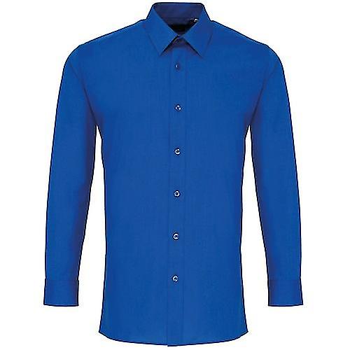 Premier Herren Langarm Popeline Arbeitshemd ausgestattet