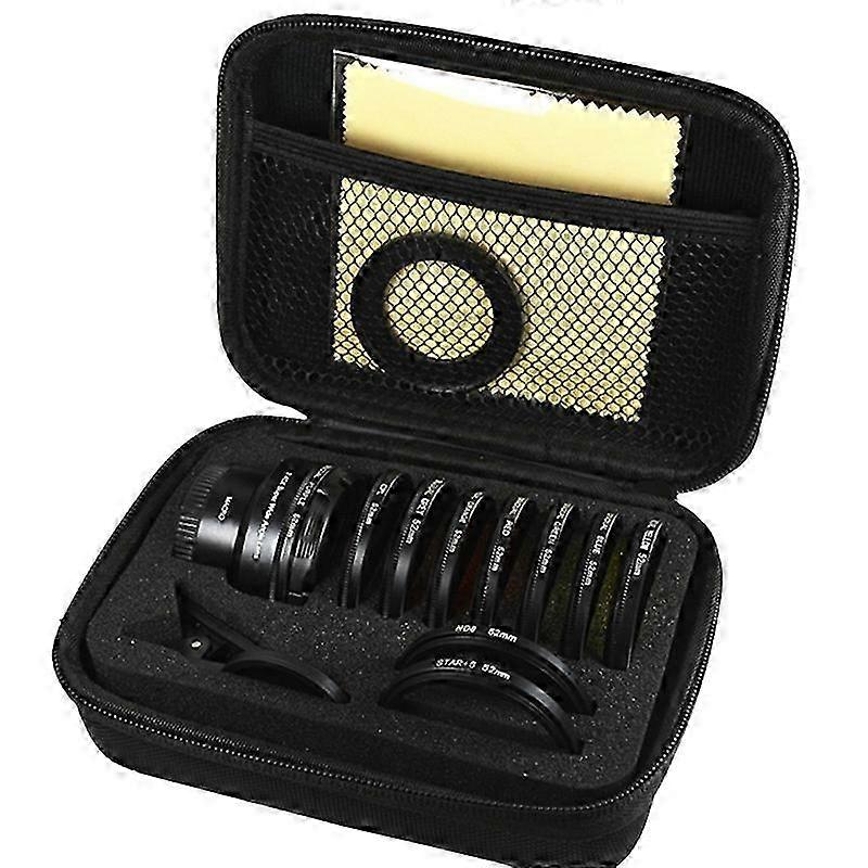 12-In-1 Phone Lens Set,Anti-Distortion,Wide-Angle,Macro, Polarization,Light Reduction,Gradient Filt