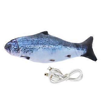 2-3 of pack Electric Simulation Fish USB Charging Toy Salmon