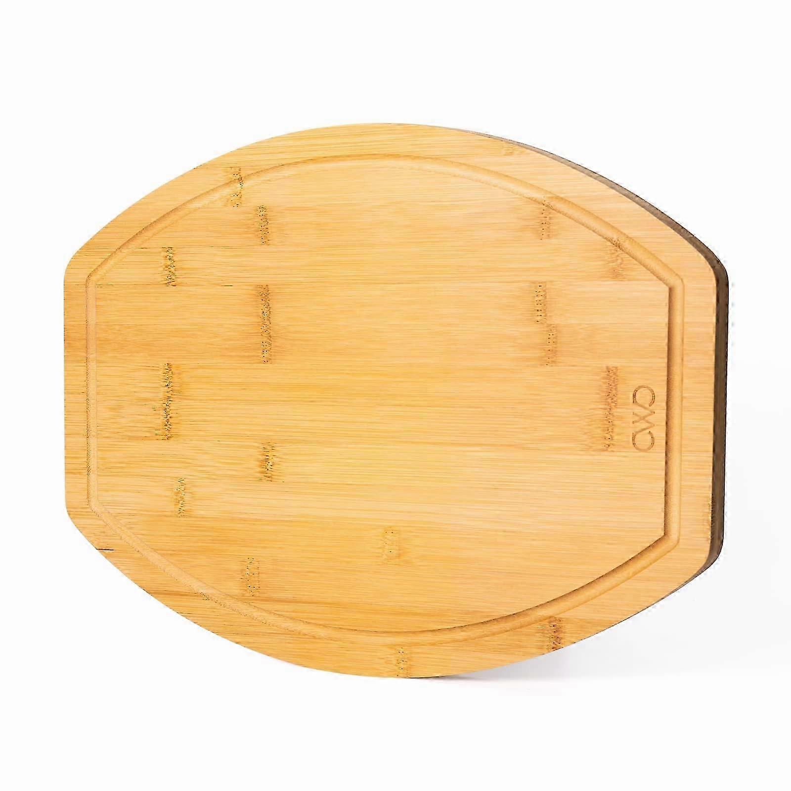 Bamboo Cutting Board with Rounded Edge, Sturdy Chopping Surface for Kitchen Use
