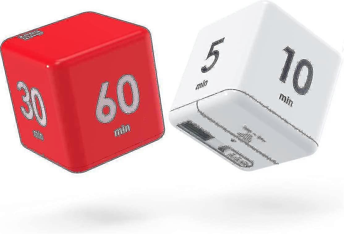 2 Pcs 2.6 Inch Cube Timer Gravity Sensor Flip Digital Timer for Time Management