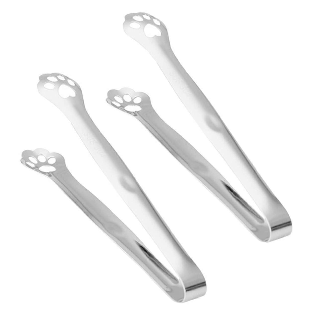 Cat Paw Design Food Tongs Set of 2, Non-Slip Bakery and Buffet Tongs for Weddings, Parties, and Daily Use