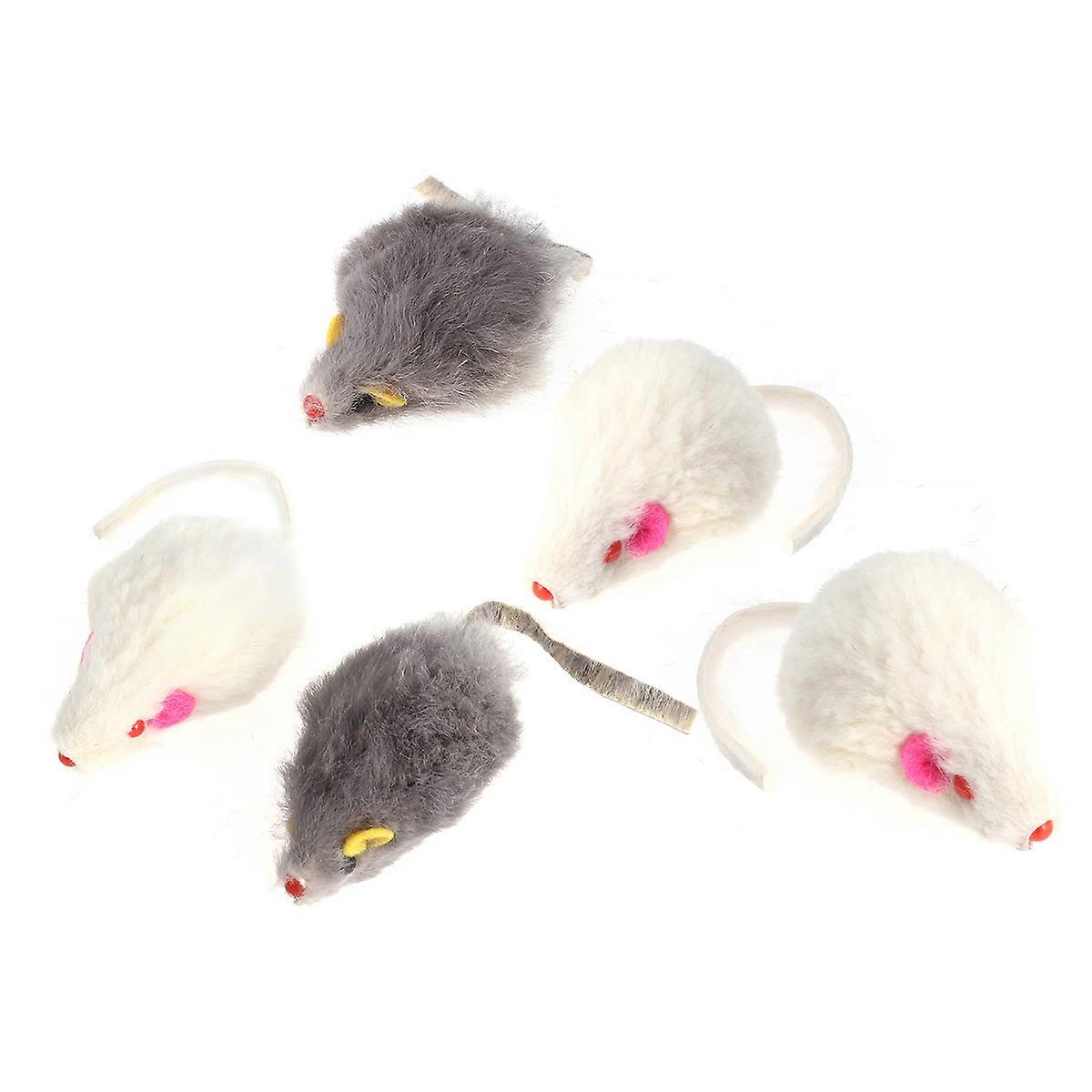 Plush Mice Cat Toys for Kittens – Interactive Playset with Assorted Fluffy Stuffed Animals for Pet Playtime