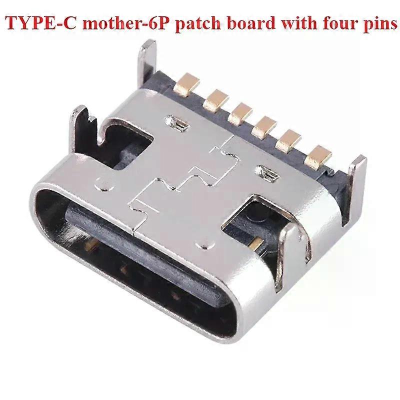 10Pcs USB Type C 2/4/6/16/24 pin connector Female socket Charging interface SMD SMT PCB Solder DIY Repair USB-C Type-C connector