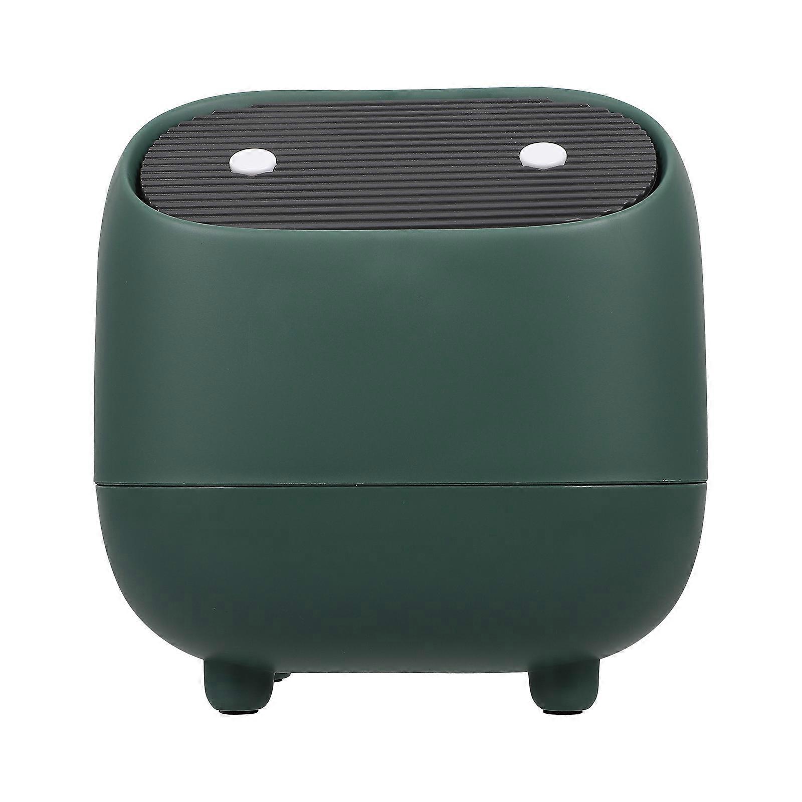 Tabletop Trash Can Double-Deck Wastebasket Office Use Mini Size PP Material Trash Storage 1Pc