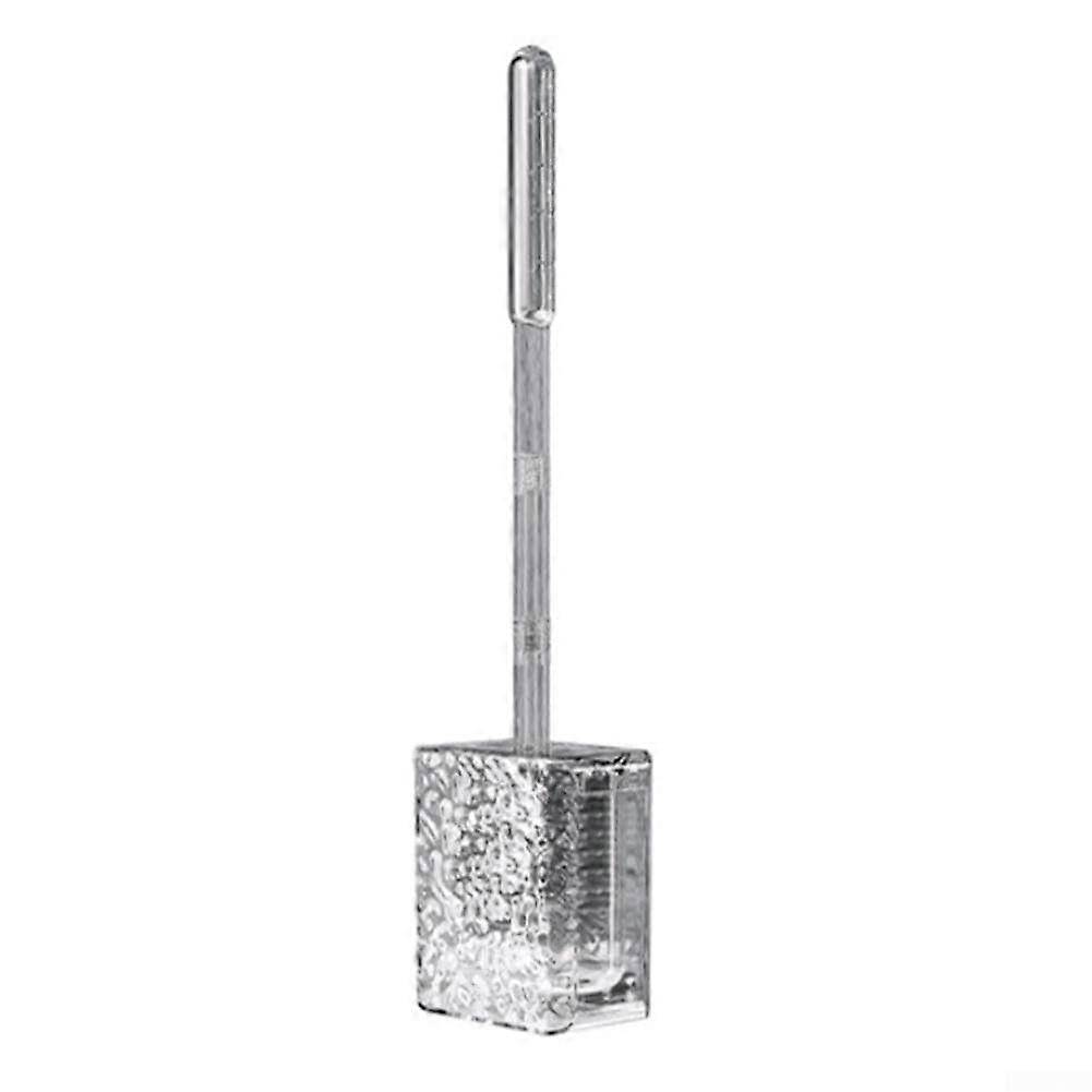 Efficient Toilet Brush with Flexible TPR Head, 360-Degree Cleaning, Wall Mounted, Quick Dry Design, Silver
