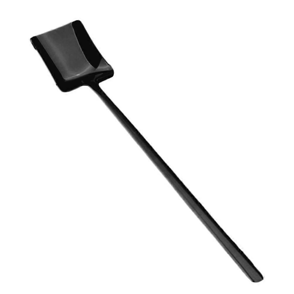 Dessert Presentation Spoon 304 Stainless Steel Square Coffee Bean Spoon for Kitchen Black 6Set