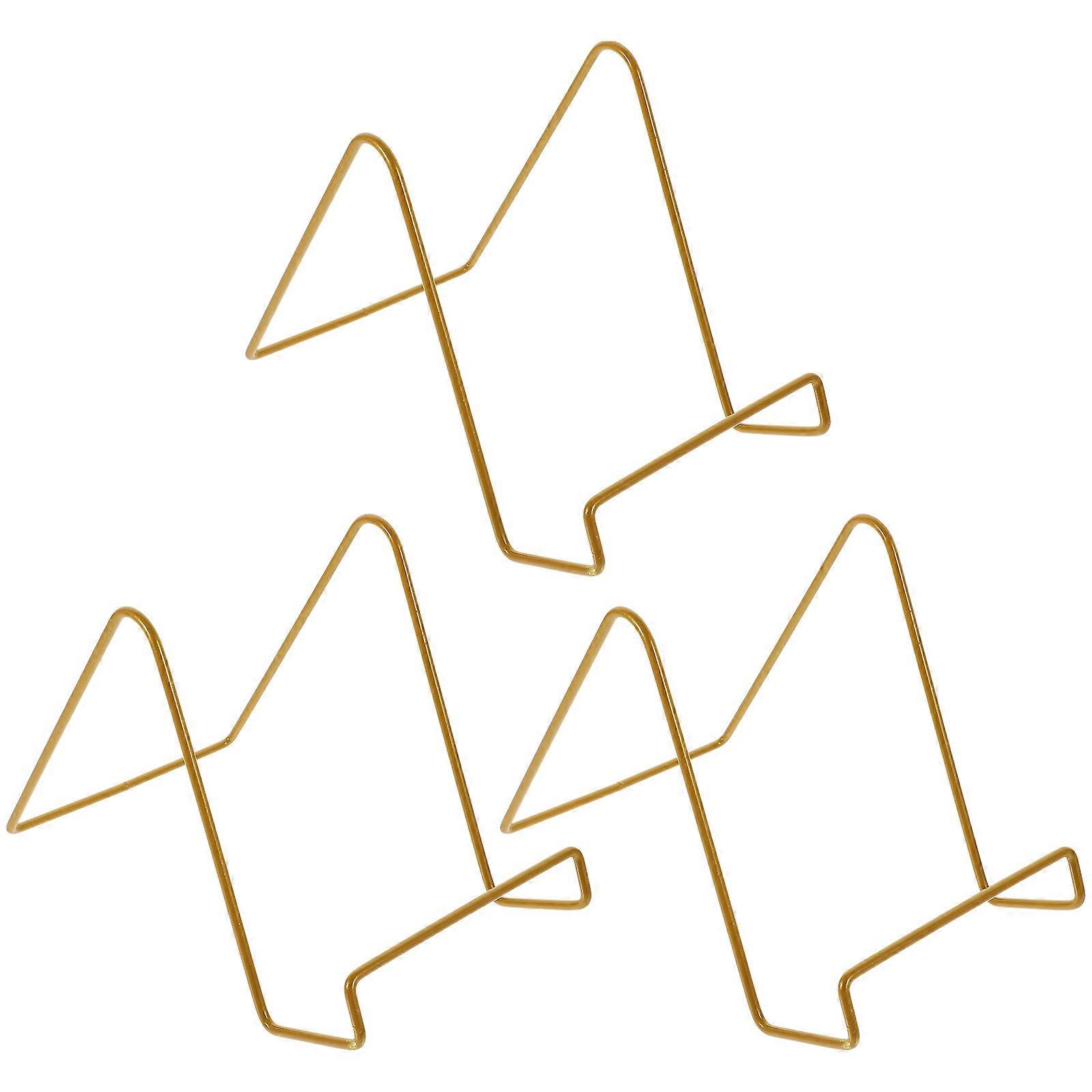 3pcs Metal Easel Display Stands for Photos, Frames – Sturdy Iron Decorative Stand for Home, Office Desk Decoration