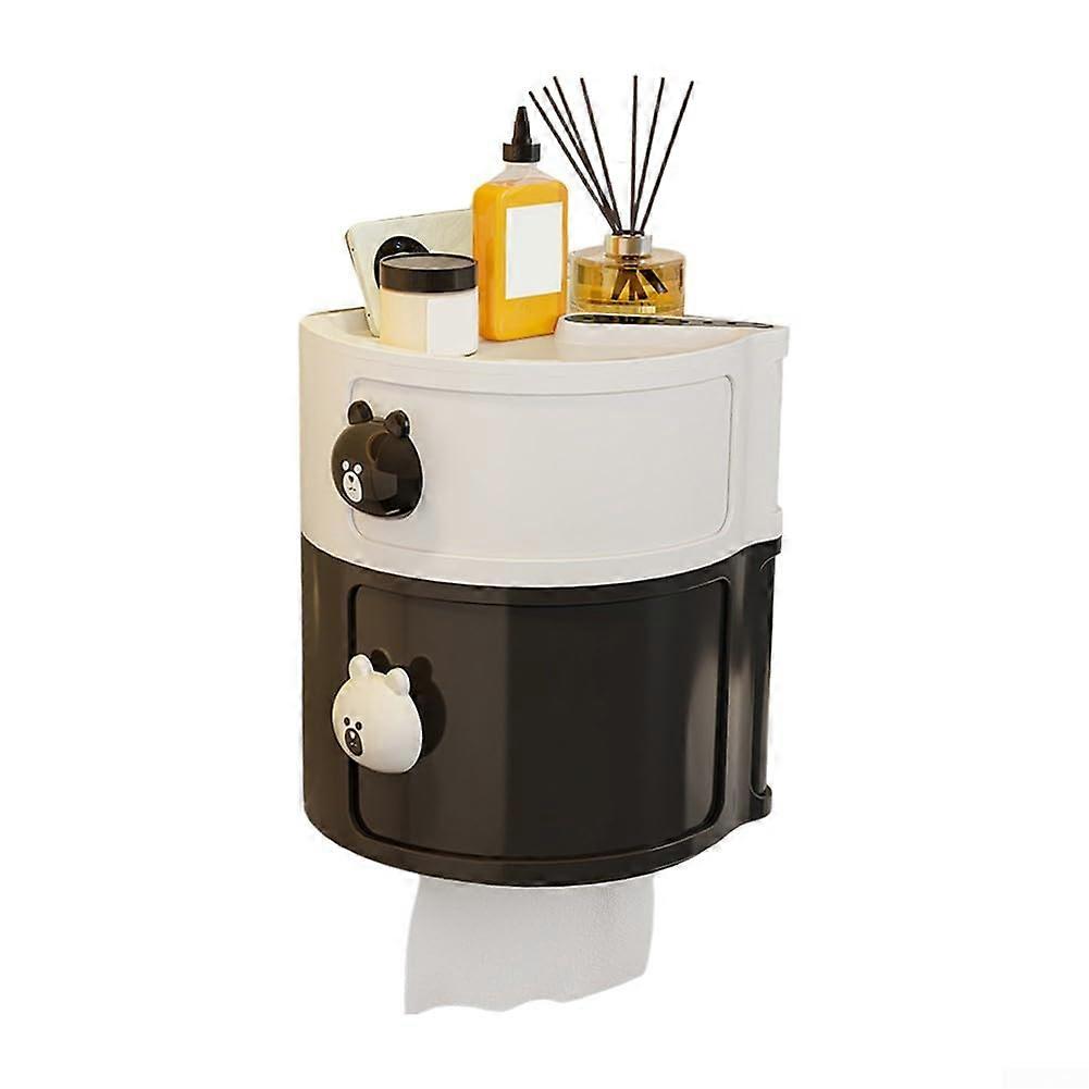 Tissue Box, Paper Box, Multifunctional Storage Box, Wall Shelf, Water Resistant Tissue Dispenser for Home Use (B) Ref: 7168