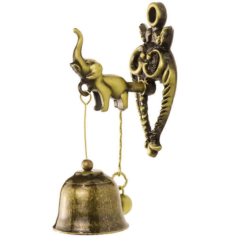レトロなヴィンテージエレファントドアベルの磁気風鈴、家庭や店舗の装飾用金属表面への簡単な取り付け、庭や玄関の装飾
