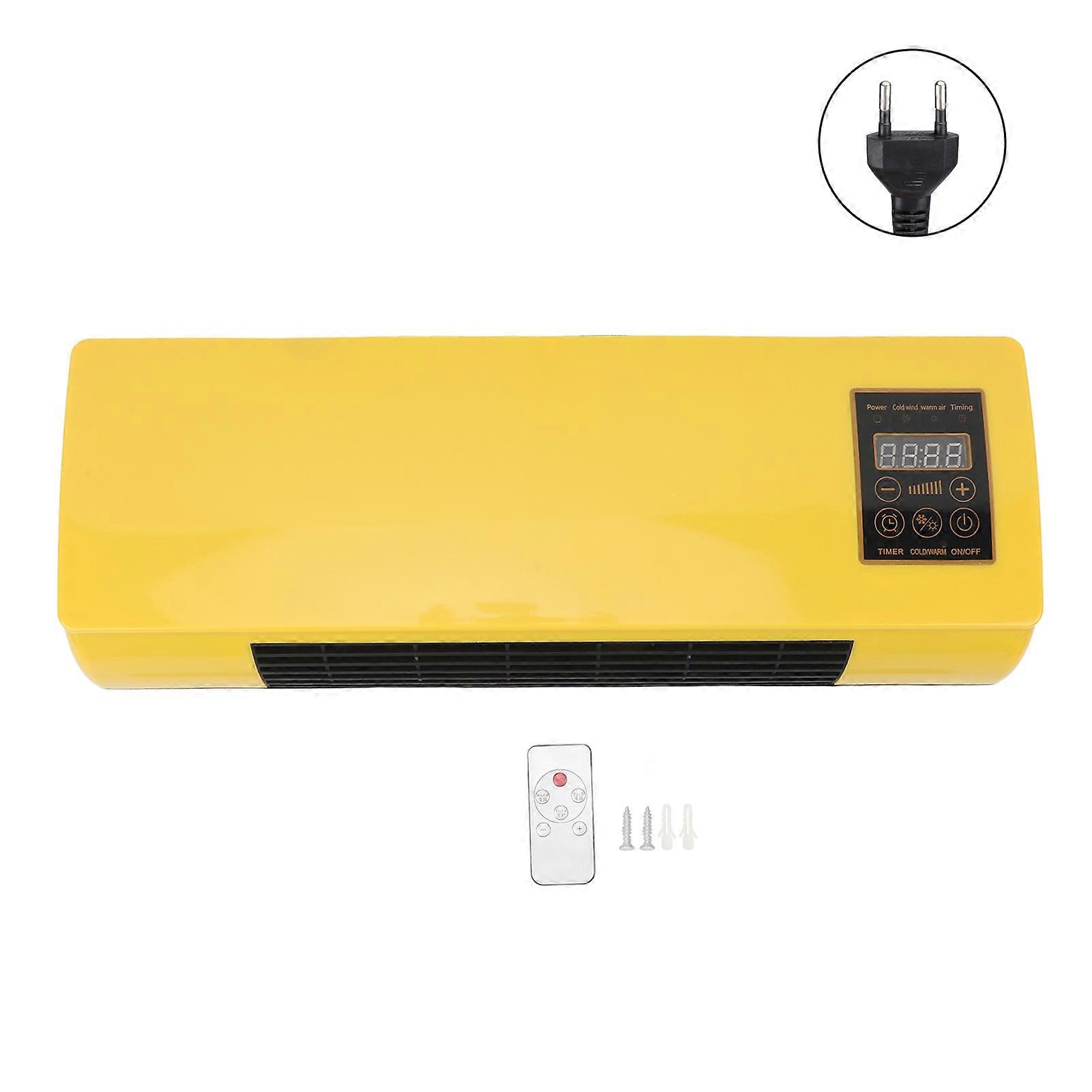 Climatiseur mural à économie d'énergie avec télécommande pour chambre à coucher, salon, salle de bain, prise UE jaune 220 V