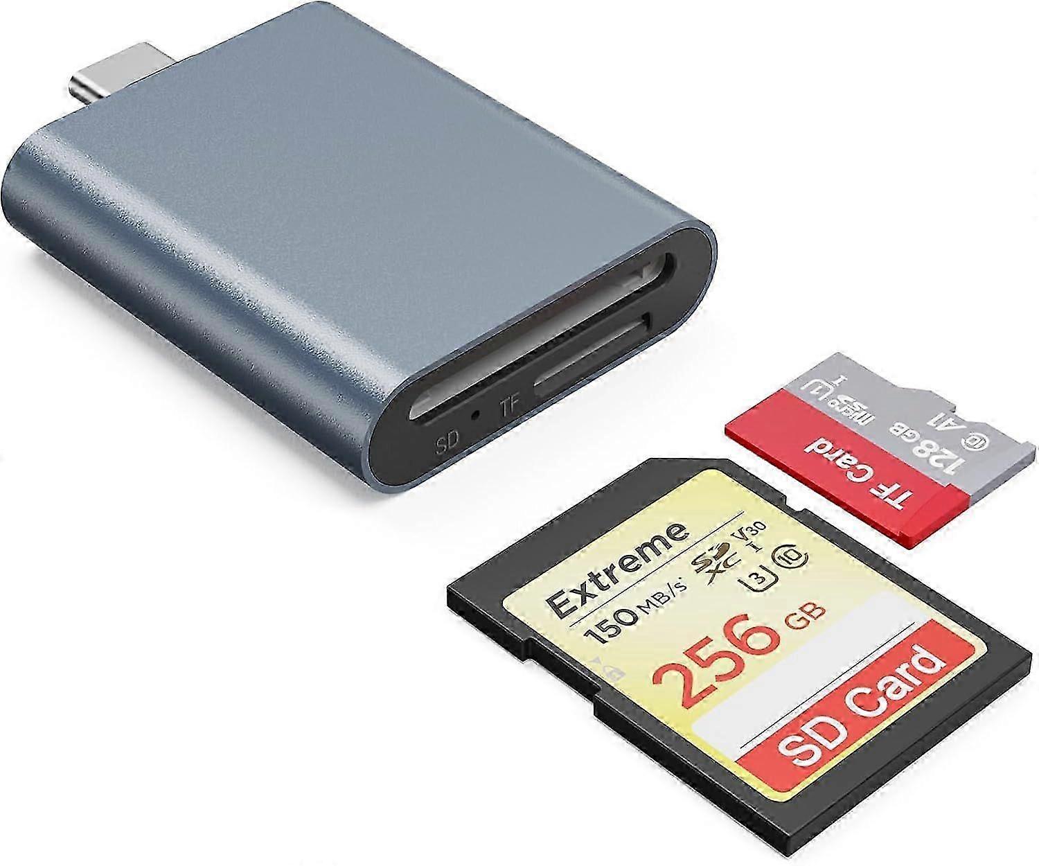 USB C SD Card Reader, SD Card Adapter USB C with SD/Micro SD Slot, Type C SD Card Reader f