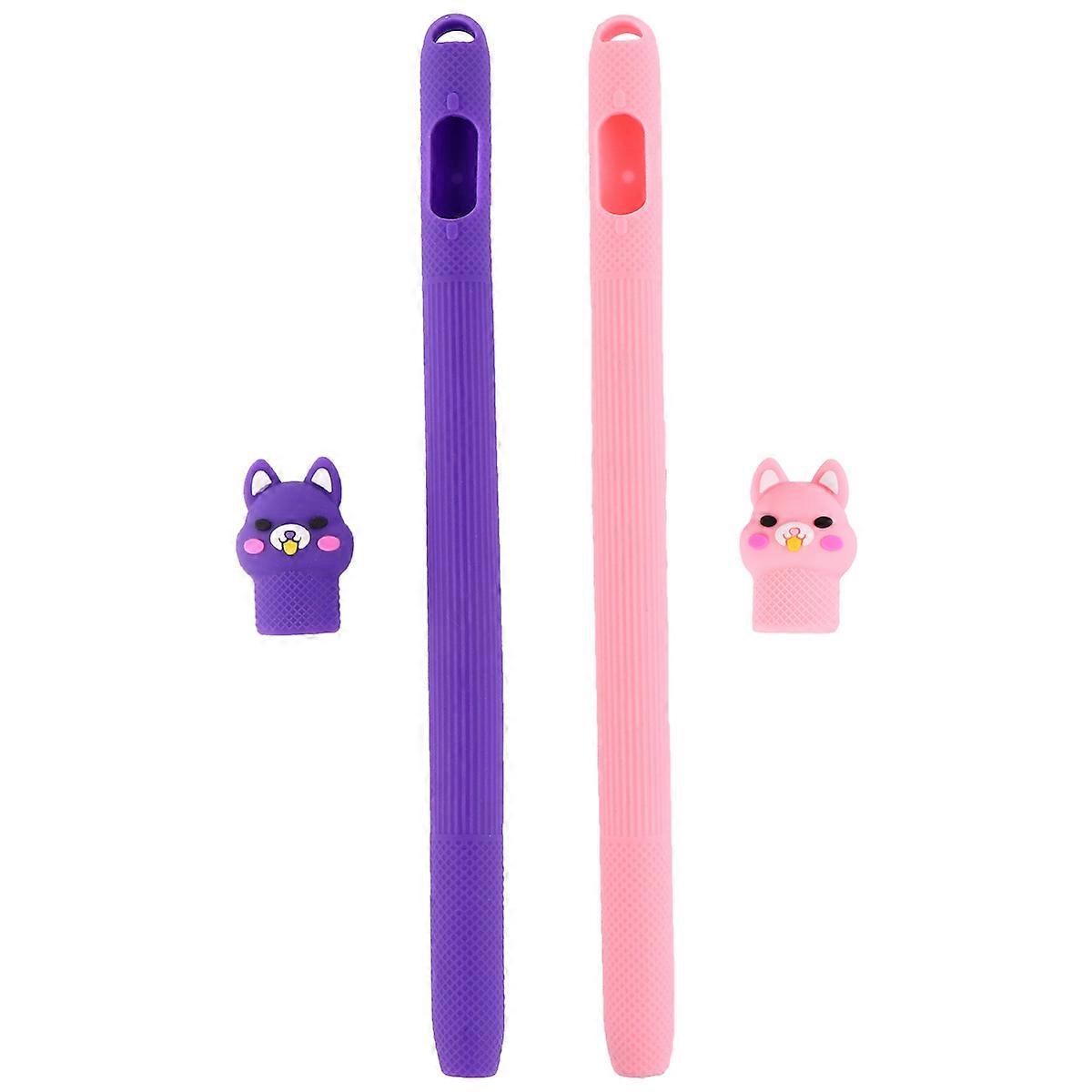 Stylus Pen Case Protective Holder Sleeve Pencil for Pencil 1 Carrying Pink 2Pcs